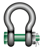 Green Pin Bow Shackle BN
